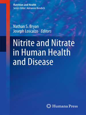 cover image of Nitrite and Nitrate in Human Health and Disease